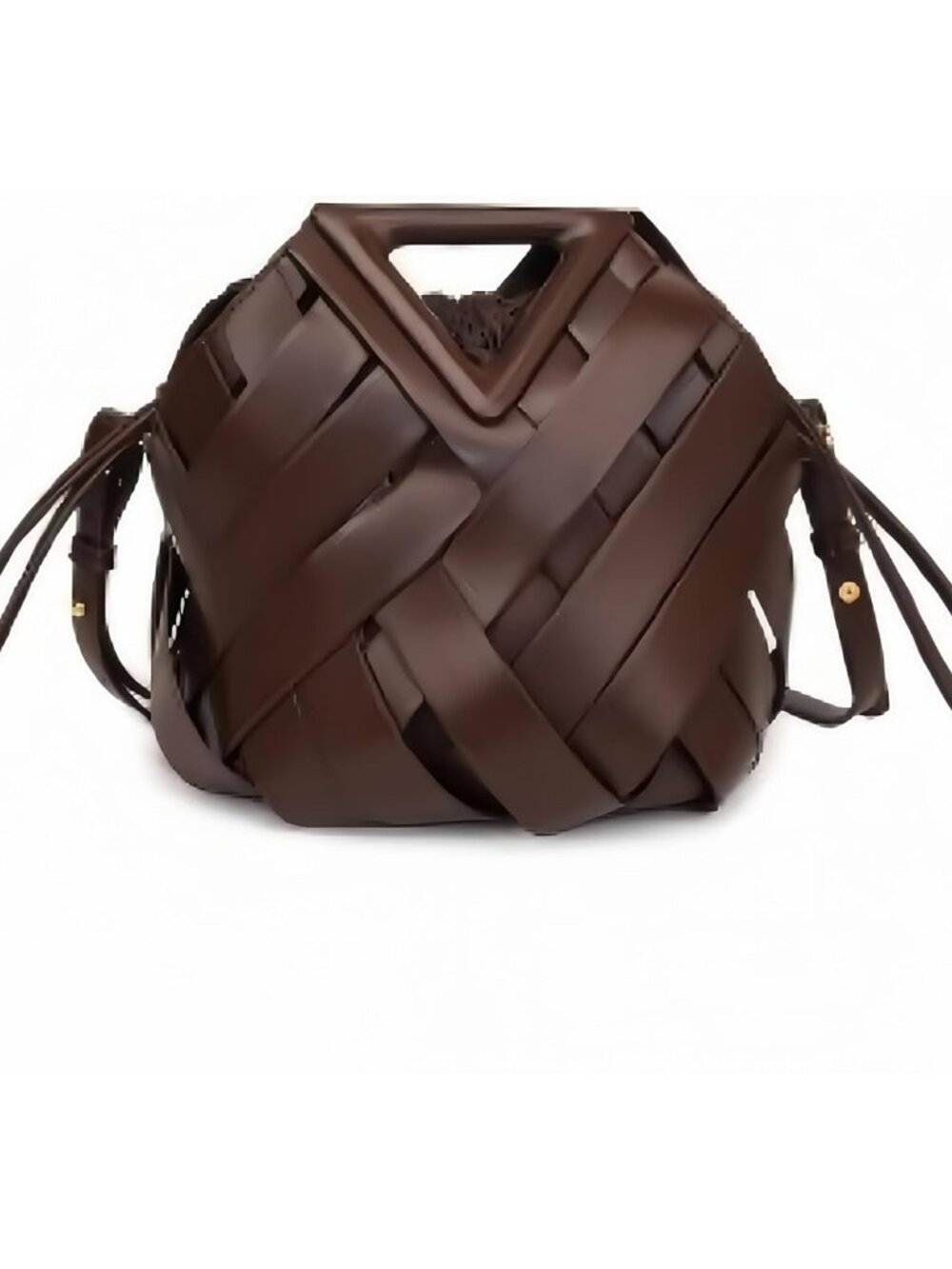 Woven Bucket Crossbody Bags for Women, Top-handle Retro Leather Adjustable Hobo